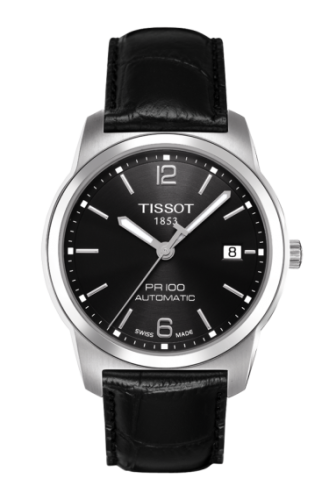 Tissot PR 100 Automatic 38 Stainless Steel / Black / Strap
